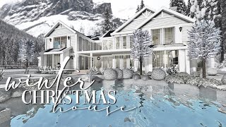 Bloxburg | Large Winter Christmas Family House | No Large Plot | Realistic House Build