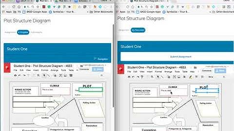 Schoology Google Drive Assignment App Demo of Teacher and Student View