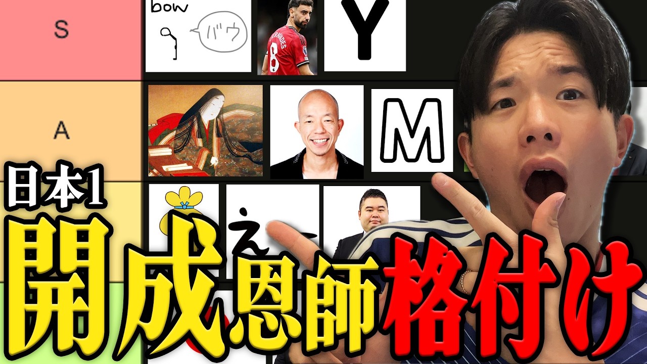 【恩知らず】卒業したので、開成の恩師をTier表で格付けしてみた。