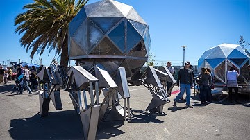 Giant Walking Pod Robot at Maker Faire 2013