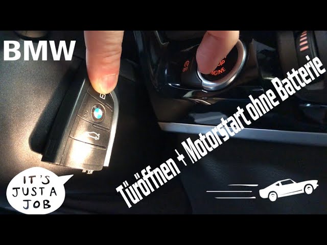 BMW Schlüsselbatterie leer Türöffnen/Motorstart/Batteriewechsel/how to start  BMW without keybattery 