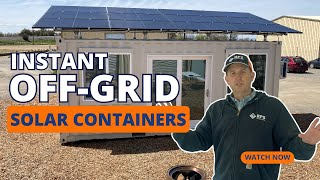 Solar + Battery Powered Shipping Container Tour |Off Grid Tiny Home, Office, Farm Storage| 20 & 40ft screenshot 2