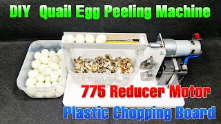 Build a Quail Egg Peeling Machine using 775 Reducer Motor and Plastic Chopping Board