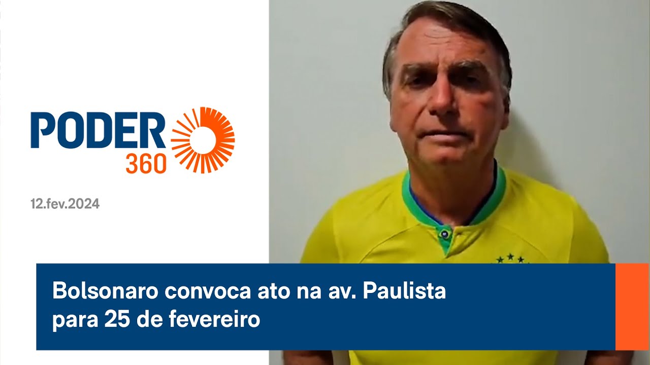 Bolsonaro convoca ato na av. Paulista para 25 de fevereiro