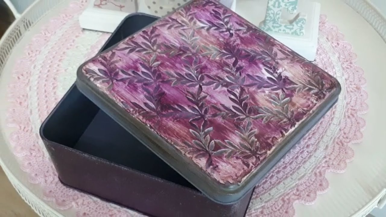 Dekoratif Kutu Yapımı _ Wax İle Eskitme & Rölyef Pasta & Stencil