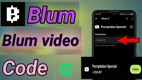 Pumptober Special Blum Video Code | pumptober special YouTube video code| Blum video code