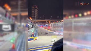 Lance Stroll BIG Crash - Grandstand View