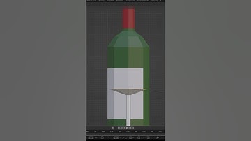 Low Poly Wine Bottle Blender Timelapse!