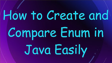 How to Create and Compare Enum in Java Easily