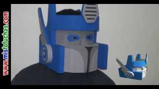 Cómo hacer Máscara 3D de Transformers Optimus Prime en foami para Halloween  Noche de Brujas - YouTube