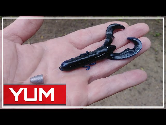 Texas Rig Bass Fishing with a YUM Christie Craw (Bank Fishing) 