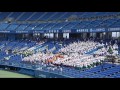 東温高校・愛大附属高校応援団、試合後のエール交換