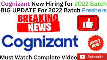 Cognizant Big Recruitment Software Engineer Role for 2022/21/20/19/18 Must Apply Before link expires