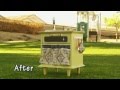 DIY REPURPOSED NIGHTSTAND TURNED PLAY KITCHEN FOR KIDS: Made entirely from thrift store finds