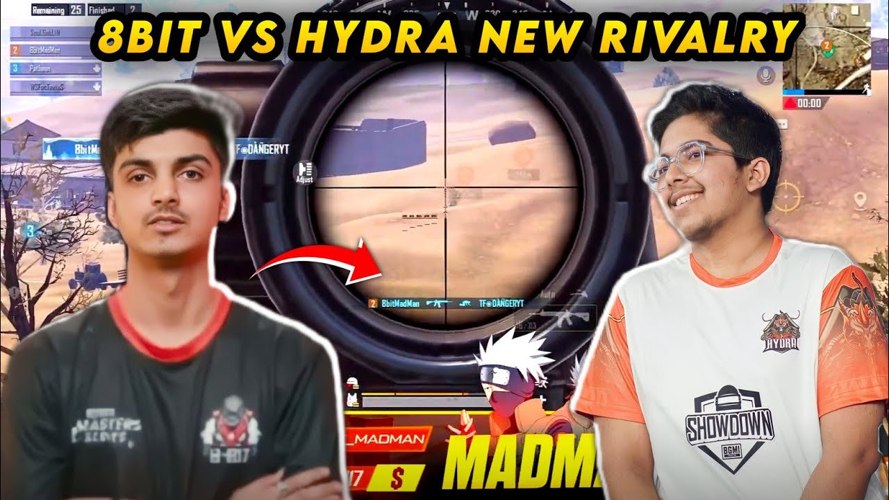 Madman 1v2 Hydra 🔥 8bit vs Hydra New Rivalry 😱 BGMI