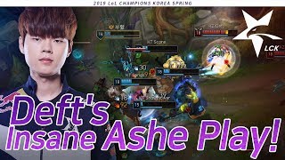Deft's Insane Ashe Play! : KT vs KZ [2019 LCK Highlight] Match11 Game1