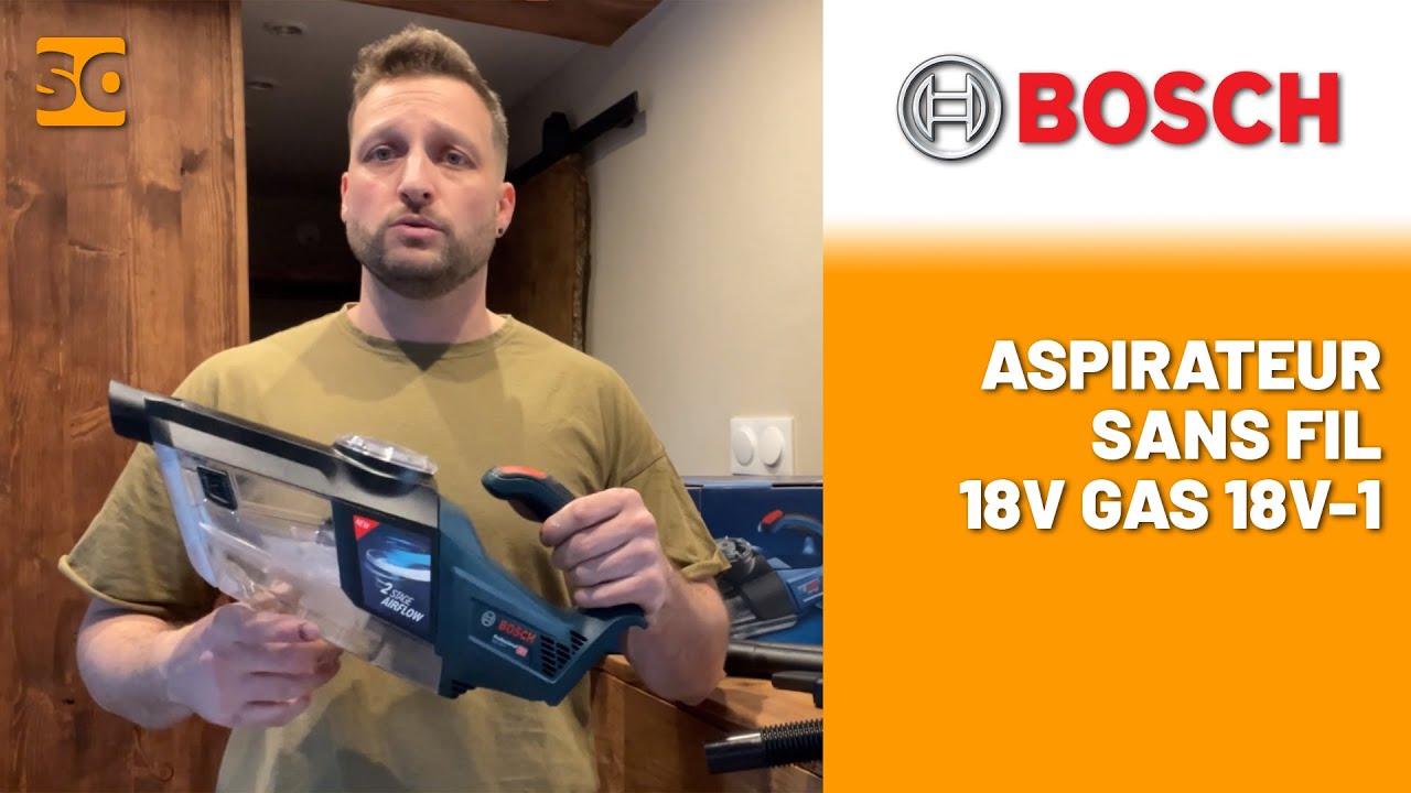 Test de l'aspirateur sans fil 18V GAS 18V-1 - BOSCH - 06019C6200 par notre  Ambassadeur Benoit ! 