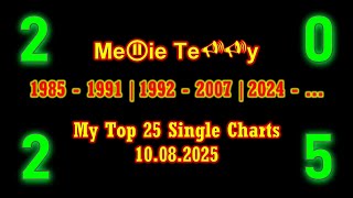 My Top 25 Single Charts from 10.08.2025