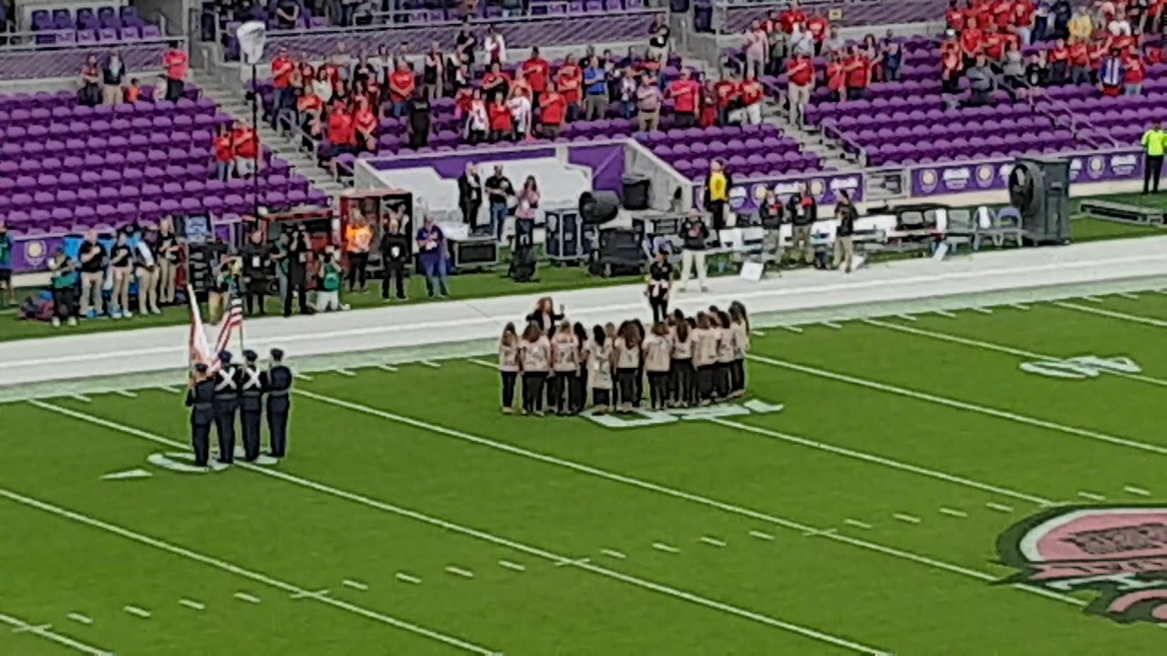 National Anthem at Cure Bowl w Citrus Singers YouTube