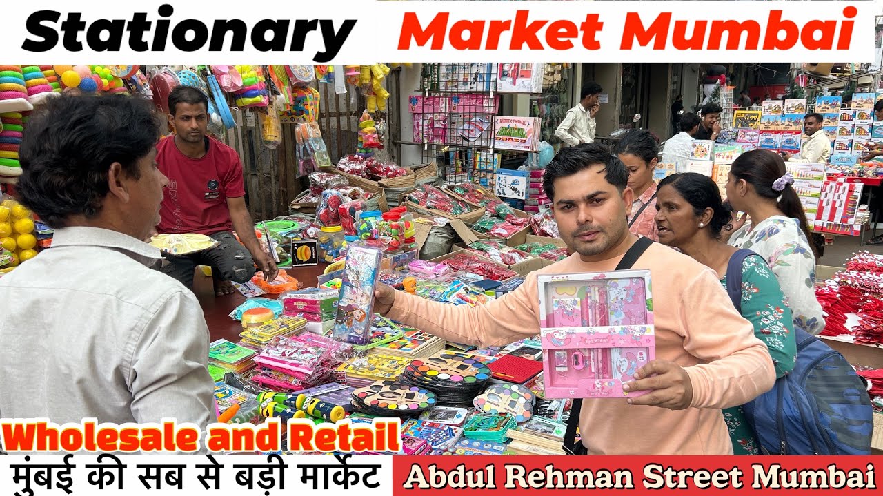 Stationery wholesale and retail 2025|| Abdul Rahman Street Mumbai/biggest market in Mumbai wholesale