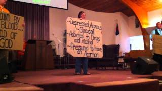 Cardboard Testimonies ~ Easter Sunday 2011