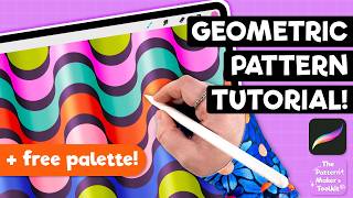 Wavy Ribbon Pattern in Procreate | Advanced 3D Geometric Tutorial with Blend Modes