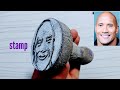 the rock sketch stamp from rock (cement) homemade