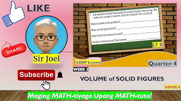 Volume of Solid Figures LT 2 || [ Tagalog English Discussion ]