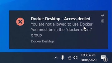 Solución  "You are not allowed to use docker you must be in the docker-users group"  Docker error!