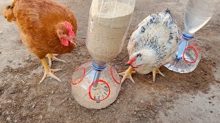 como hacer bebedero y comedero para gallinas - bebedero automático para pollos