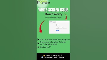 Follow 3 step to fix white screen issue quickly in WordPress Website #wordpress #error #bugfixing