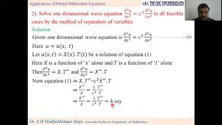 19MAT21 Module 2 Applications of Partial Differential Equations