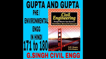 PHE / ENVIRONMENT GUPTA AND GUPTA IN  HINDI / ENGLISH 171TO 180|| G SINGH CIVIL ENGG