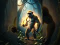“जब बंदर ने शेर को उठा लिया! जादुई केले का कमाल 😱🐒” #short #ai #magical banana #monkey