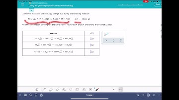 ALEKS: Using the general properties of reaction enthalpy