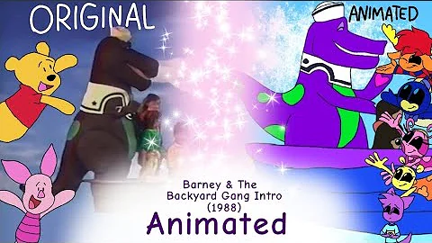 Barney & The Backyard Gang Intro (1988 Version + Animated) (REUPLOAD)