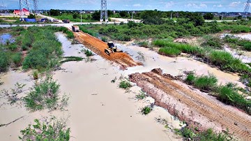 Successfully Connecting The Road By Shantui Bulldozer Working With Great Action !!
