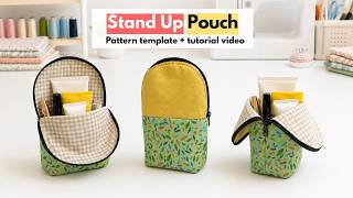 Easy DIY Makeup Bag & Cosmetic Organizer Sewing Tutorial | Wide Open Stand Up Pouch