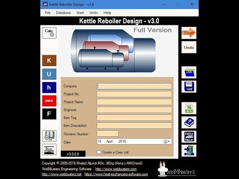 Kettle Reboiler Design Version 3.0 - YouTube