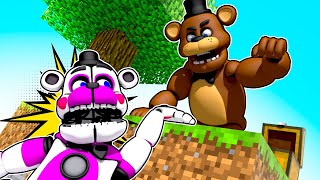 Freddy And Funtime Freddy Play One Block Skyblock In Minecraft