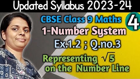 Q.no. 3 Ex.1.2 CBSE Class 9 Maths Number System In Malayalam/How To Draw Root 5 On Number Line