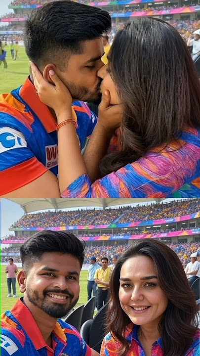 Shreyas Iyer And Preity Zinta Kissing Each Other ❤️ #love #youtubeshorts #shortvideo #ytshorts