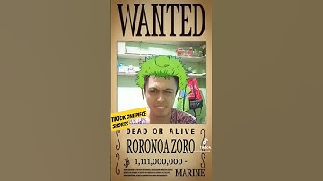 one piece wanted Poster filter#shorts #onepiece #shortvideo
