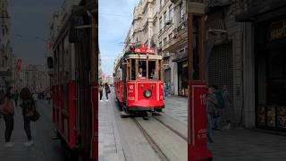 Tram running on Istiklal Avenue in Turkey 🇹🇷 #shorts #tram #travel