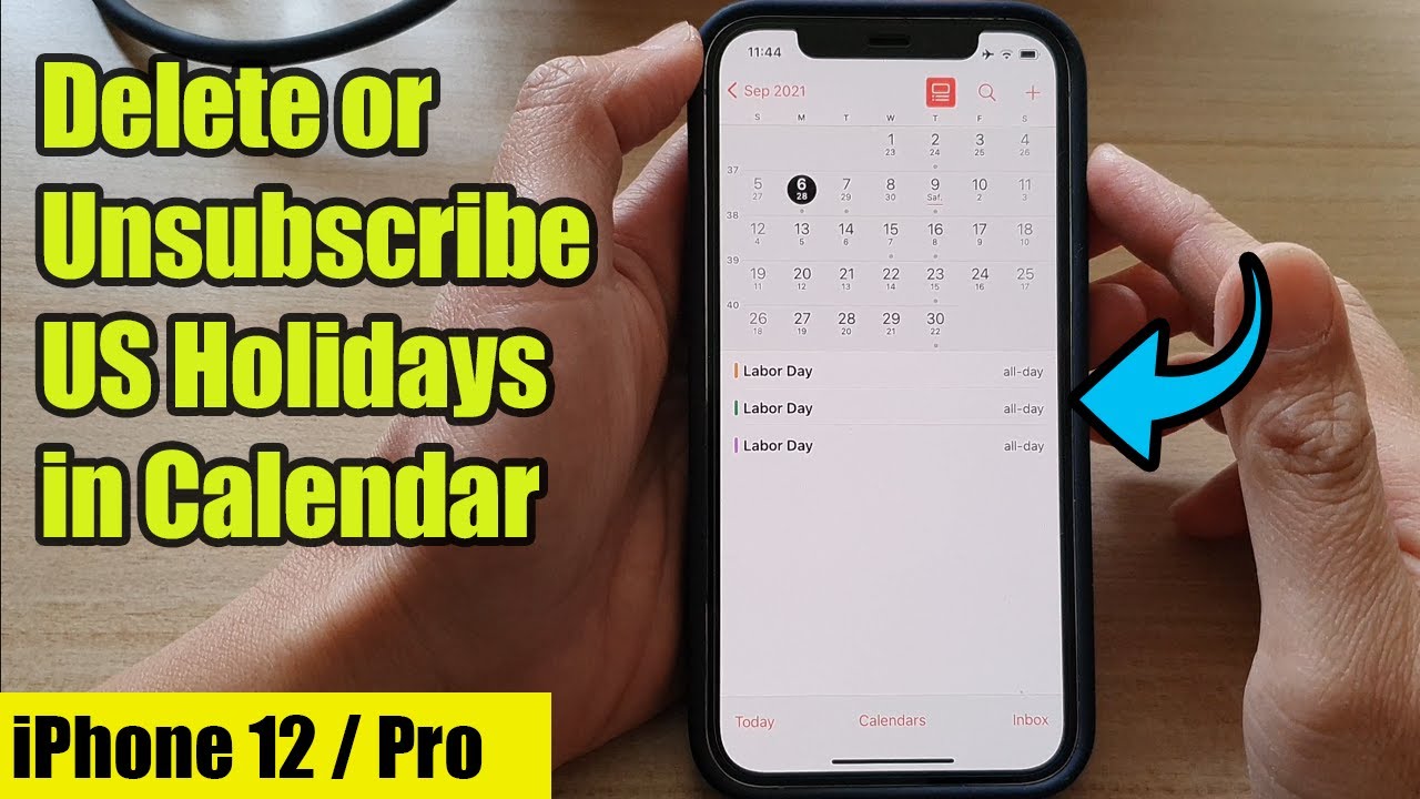iPhone 12 How to Delete or Unsubscribe US Holidays in the Calendar