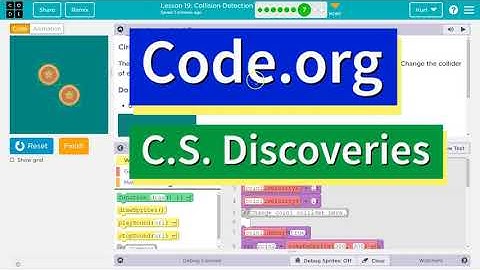 Code.org Lesson 20.6 B Collision Detection | Tutorial with Answers | Circle Colliders Practice B