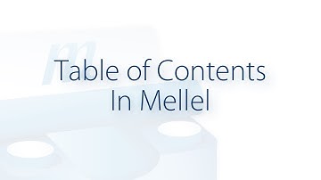 Mellel Quick Tutorial: Table of Contents in Mellel