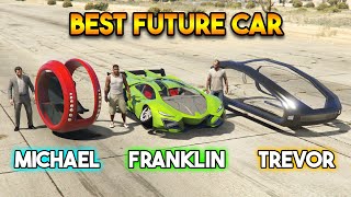 GTA 5 MAIN CHARACTERS FUTURISTIC CARS (FRANKLIN VS MICHAEL VS TREVOR)