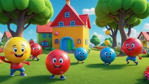 Four Bouncy Balls Go Big and Small | Size and Motion Song for Kids | Fun Learning Rhyme