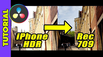 How to Convert IPhone HDR Video to Normal Rec709 Color in Davinci Resolve
